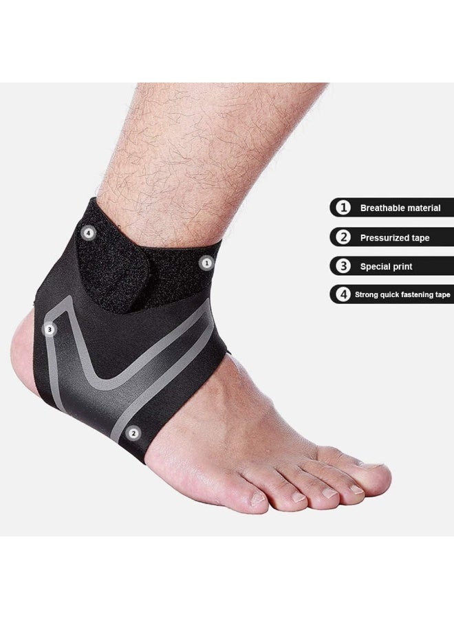 1 Pair Ankle Support Brace, Breathable Neoprene Sleeve, Adjustable Wrap for Men and Women, Elastic Sprain Foot Sleeve for Sports Protect, Plantar Fasciitis, Achilles tendonitis, Recovery（L） - Image 4